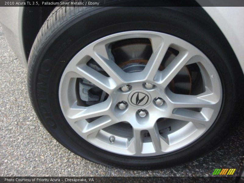 Palladium Silver Metallic / Ebony 2010 Acura TL 3.5