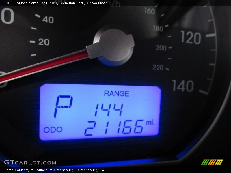 Venetian Red / Cocoa Black 2010 Hyundai Santa Fe SE 4WD