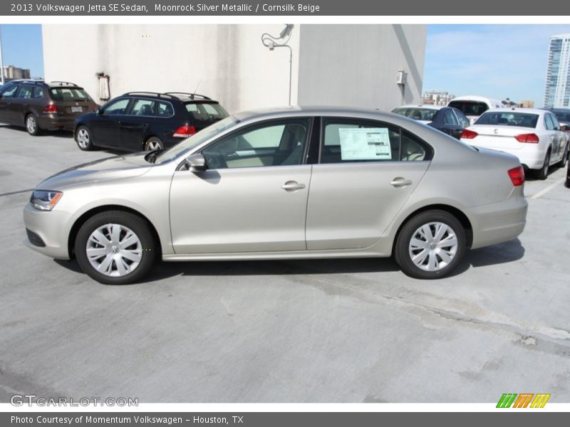 Moonrock Silver Metallic / Cornsilk Beige 2013 Volkswagen Jetta SE Sedan