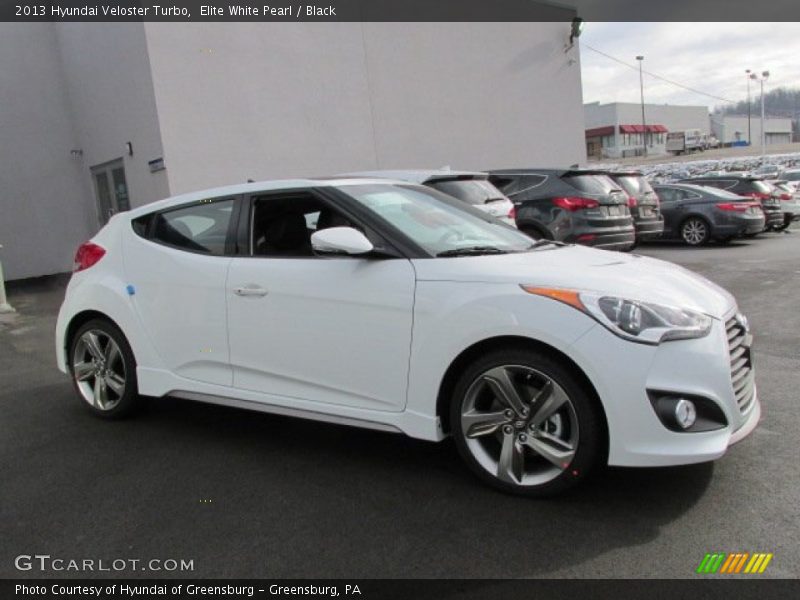 Elite White Pearl / Black 2013 Hyundai Veloster Turbo