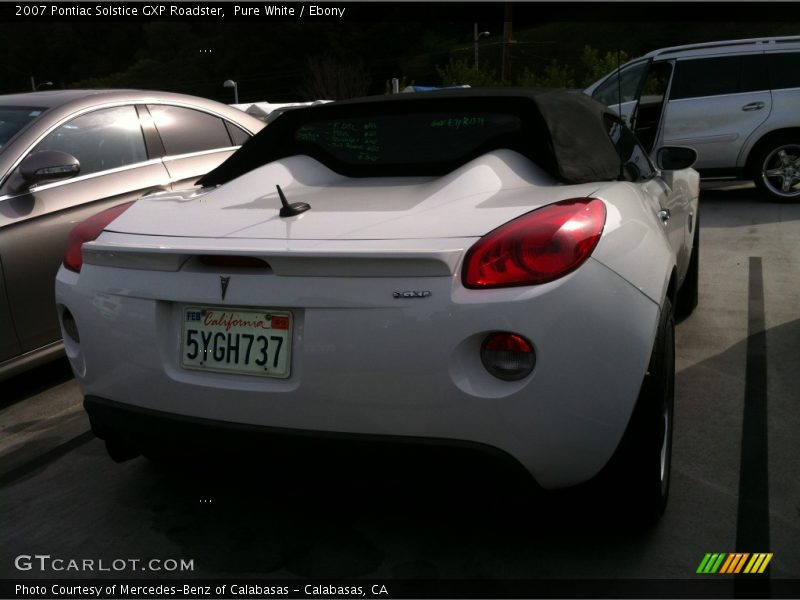 Pure White / Ebony 2007 Pontiac Solstice GXP Roadster
