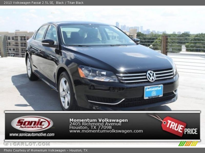 Black / Titan Black 2013 Volkswagen Passat 2.5L SE