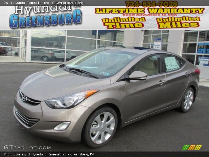 Desert Bronze / Beige 2013 Hyundai Elantra Limited
