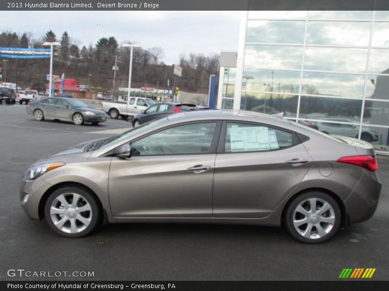 Desert Bronze / Beige 2013 Hyundai Elantra Limited