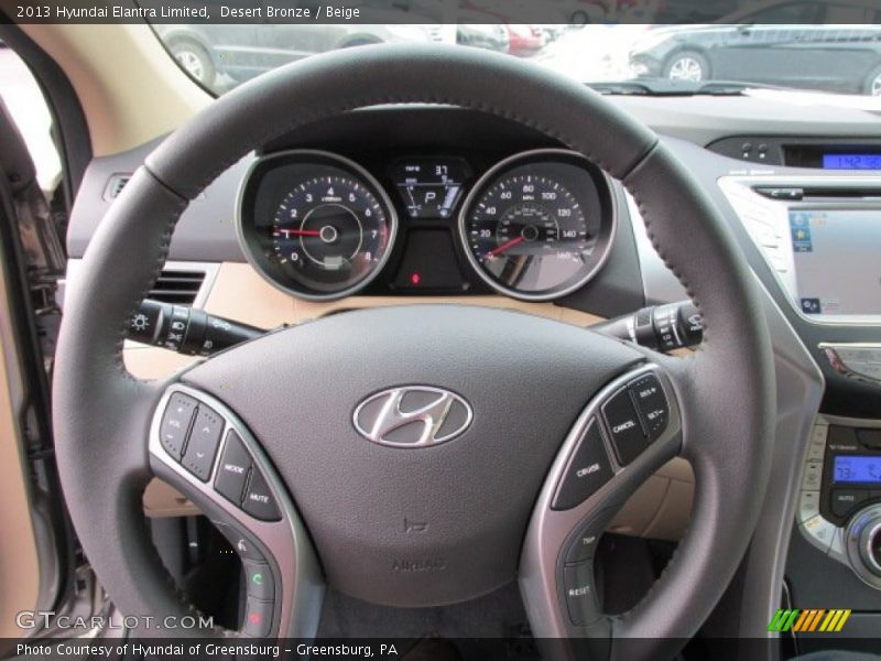 Desert Bronze / Beige 2013 Hyundai Elantra Limited