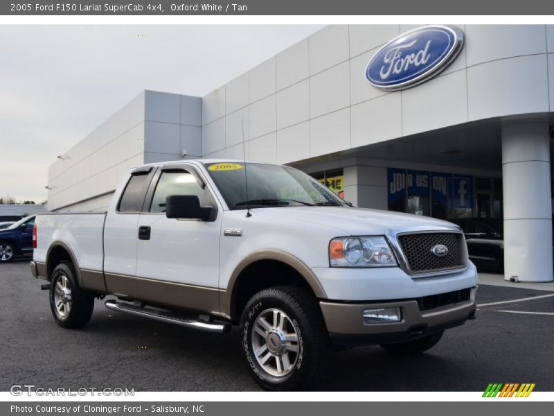 Oxford White / Tan 2005 Ford F150 Lariat SuperCab 4x4
