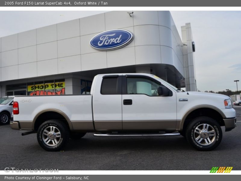 Oxford White / Tan 2005 Ford F150 Lariat SuperCab 4x4