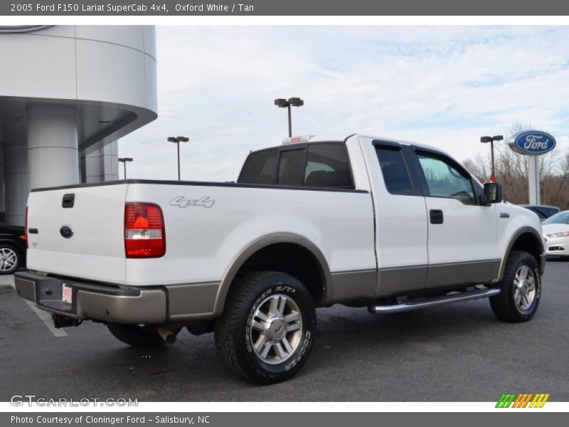 Oxford White / Tan 2005 Ford F150 Lariat SuperCab 4x4