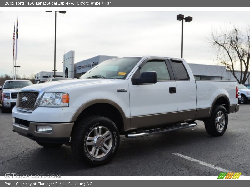 Oxford White / Tan 2005 Ford F150 Lariat SuperCab 4x4