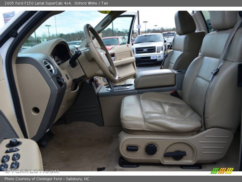 Oxford White / Tan 2005 Ford F150 Lariat SuperCab 4x4