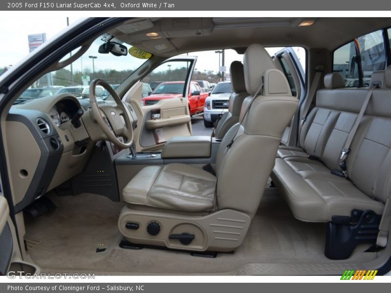 Oxford White / Tan 2005 Ford F150 Lariat SuperCab 4x4