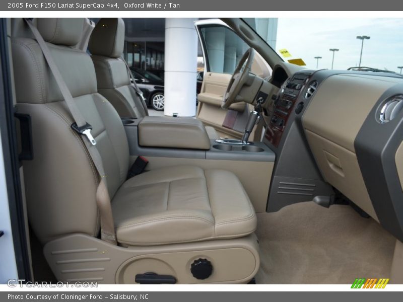 Oxford White / Tan 2005 Ford F150 Lariat SuperCab 4x4