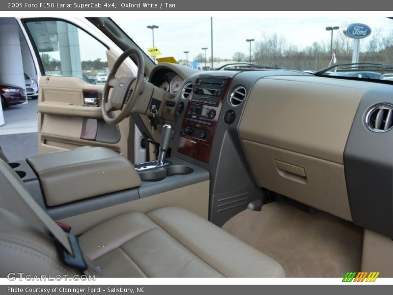 Oxford White / Tan 2005 Ford F150 Lariat SuperCab 4x4