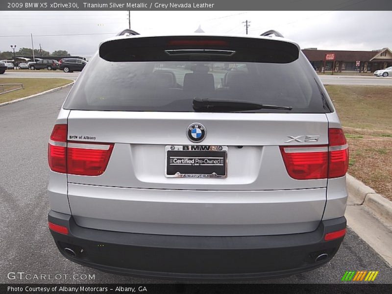 Titanium Silver Metallic / Grey Nevada Leather 2009 BMW X5 xDrive30i