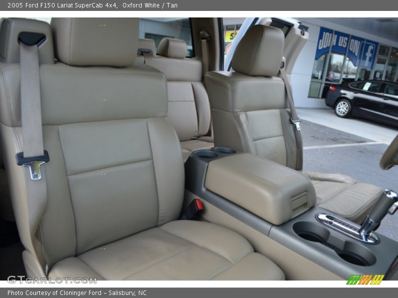 Oxford White / Tan 2005 Ford F150 Lariat SuperCab 4x4