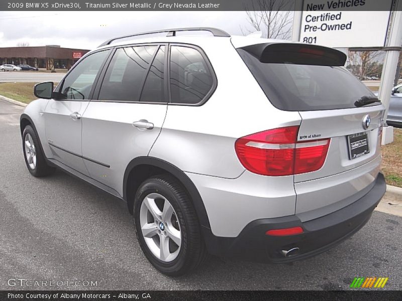 Titanium Silver Metallic / Grey Nevada Leather 2009 BMW X5 xDrive30i