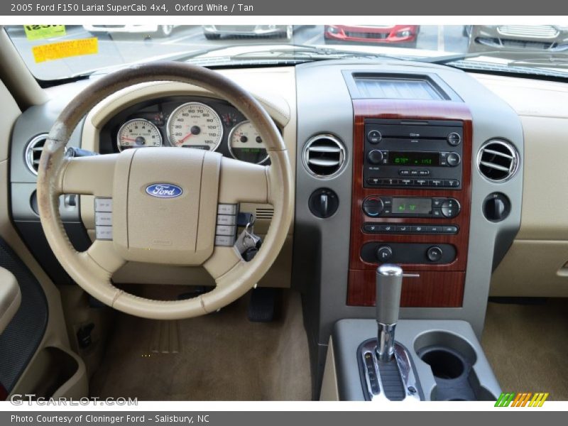 Oxford White / Tan 2005 Ford F150 Lariat SuperCab 4x4