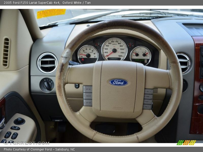 Oxford White / Tan 2005 Ford F150 Lariat SuperCab 4x4
