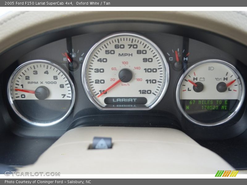 Oxford White / Tan 2005 Ford F150 Lariat SuperCab 4x4