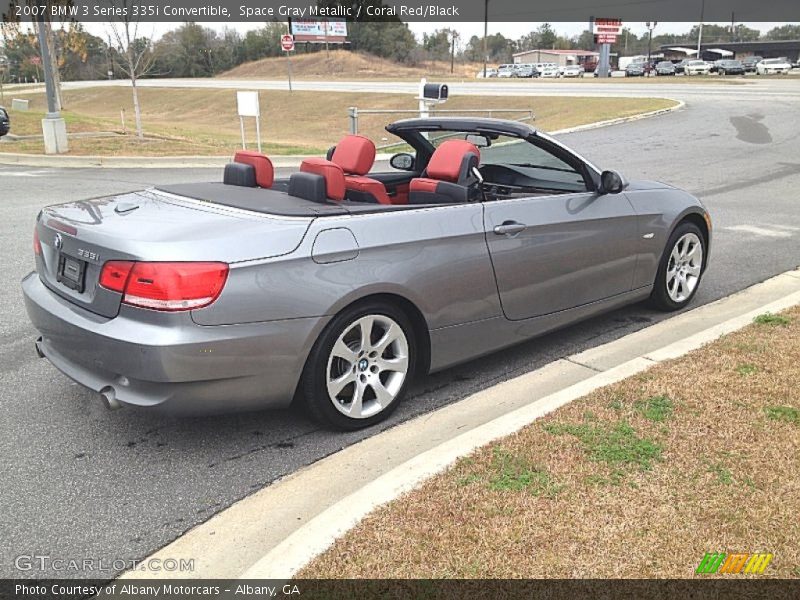 Space Gray Metallic / Coral Red/Black 2007 BMW 3 Series 335i Convertible