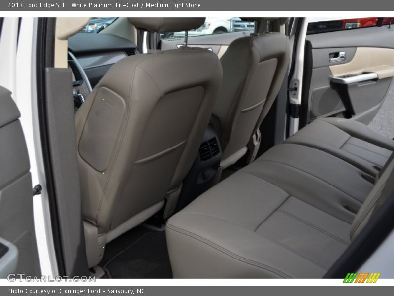 White Platinum Tri-Coat / Medium Light Stone 2013 Ford Edge SEL