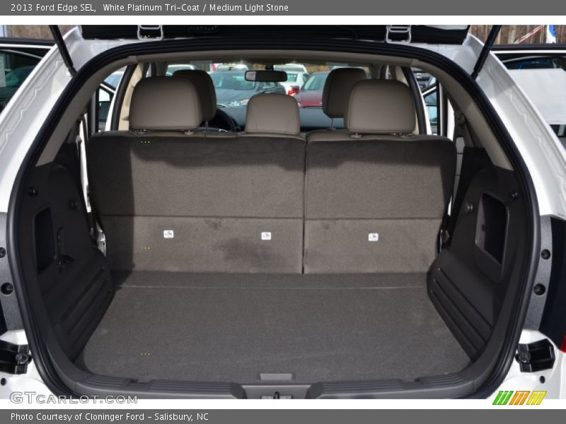 White Platinum Tri-Coat / Medium Light Stone 2013 Ford Edge SEL