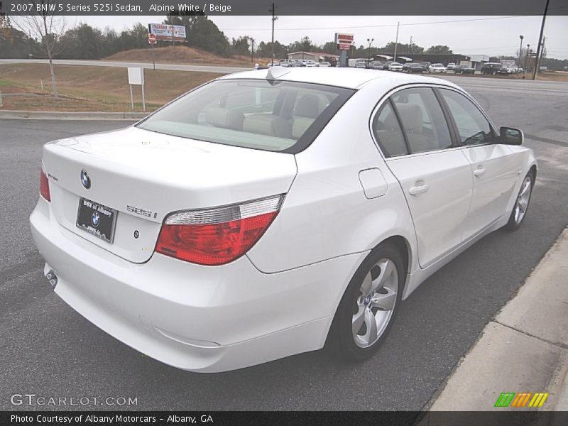 Alpine White / Beige 2007 BMW 5 Series 525i Sedan