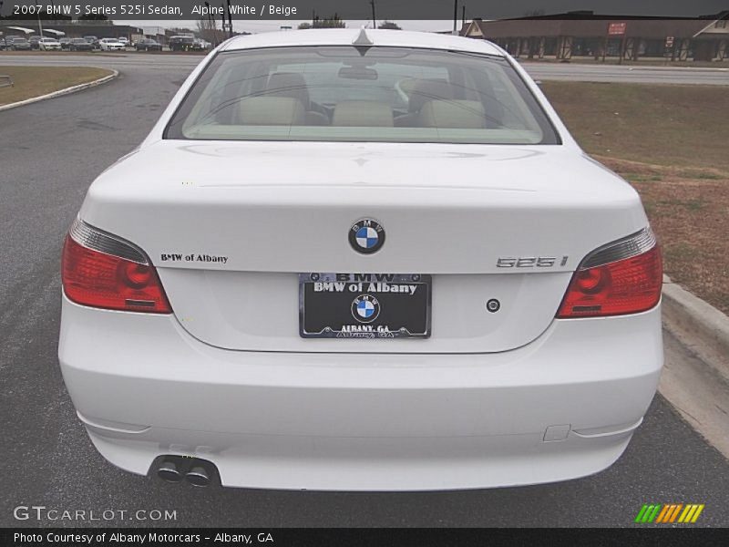 Alpine White / Beige 2007 BMW 5 Series 525i Sedan