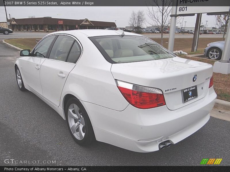 Alpine White / Beige 2007 BMW 5 Series 525i Sedan