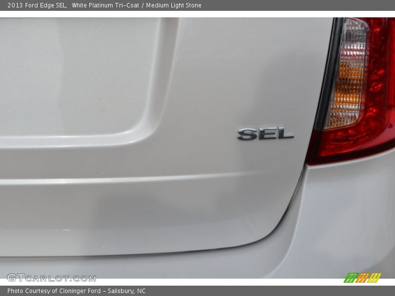 White Platinum Tri-Coat / Medium Light Stone 2013 Ford Edge SEL