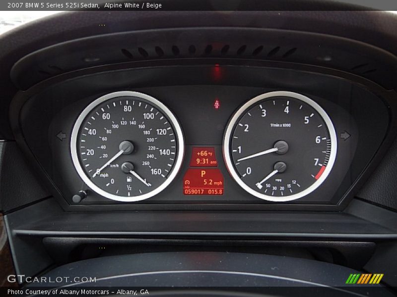  2007 5 Series 525i Sedan 525i Sedan Gauges