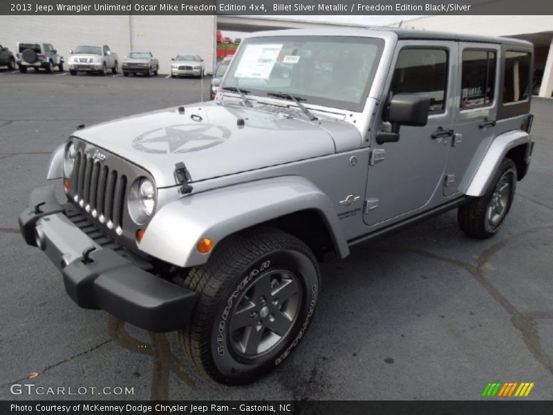 Billet Silver Metallic / Freedom Edition Black/Silver 2013 Jeep Wrangler Unlimited Oscar Mike Freedom Edition 4x4
