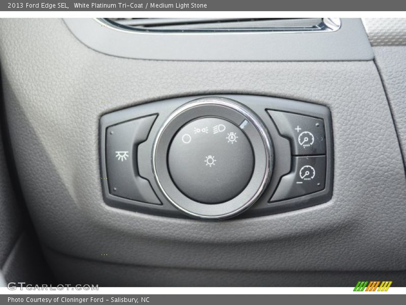 White Platinum Tri-Coat / Medium Light Stone 2013 Ford Edge SEL
