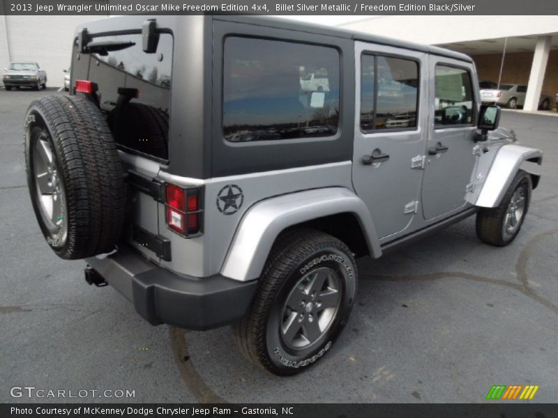 Billet Silver Metallic / Freedom Edition Black/Silver 2013 Jeep Wrangler Unlimited Oscar Mike Freedom Edition 4x4