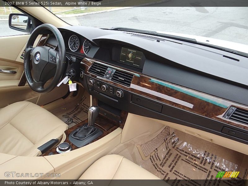 Alpine White / Beige 2007 BMW 5 Series 525i Sedan