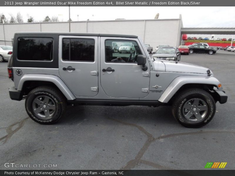 Billet Silver Metallic / Freedom Edition Black/Silver 2013 Jeep Wrangler Unlimited Oscar Mike Freedom Edition 4x4