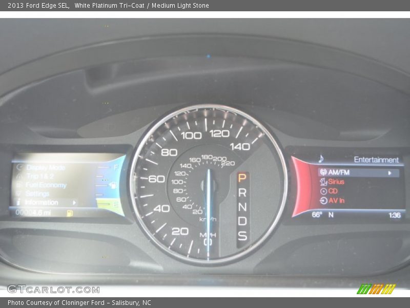 White Platinum Tri-Coat / Medium Light Stone 2013 Ford Edge SEL