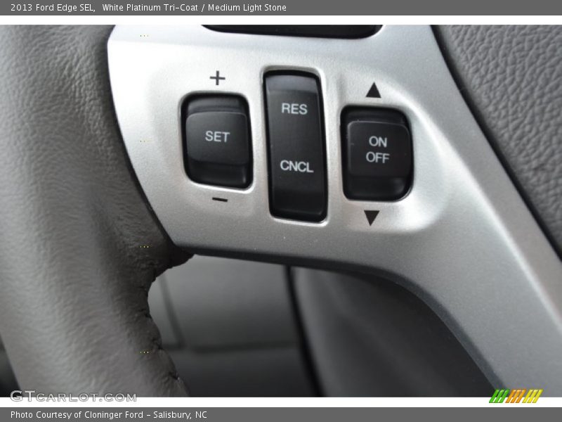White Platinum Tri-Coat / Medium Light Stone 2013 Ford Edge SEL