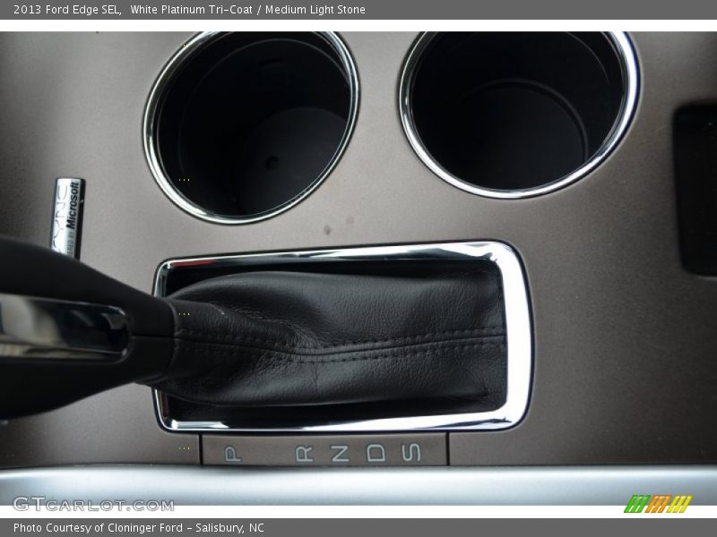 White Platinum Tri-Coat / Medium Light Stone 2013 Ford Edge SEL