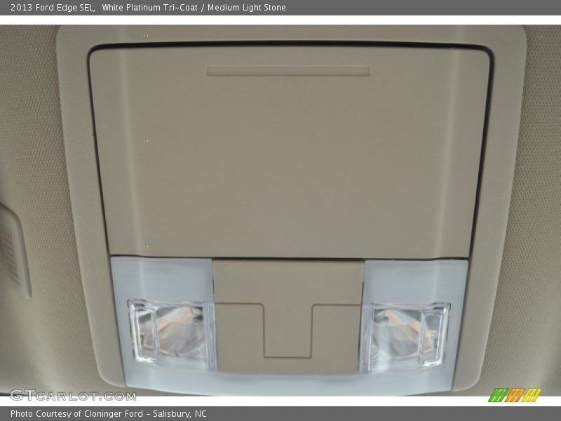 White Platinum Tri-Coat / Medium Light Stone 2013 Ford Edge SEL