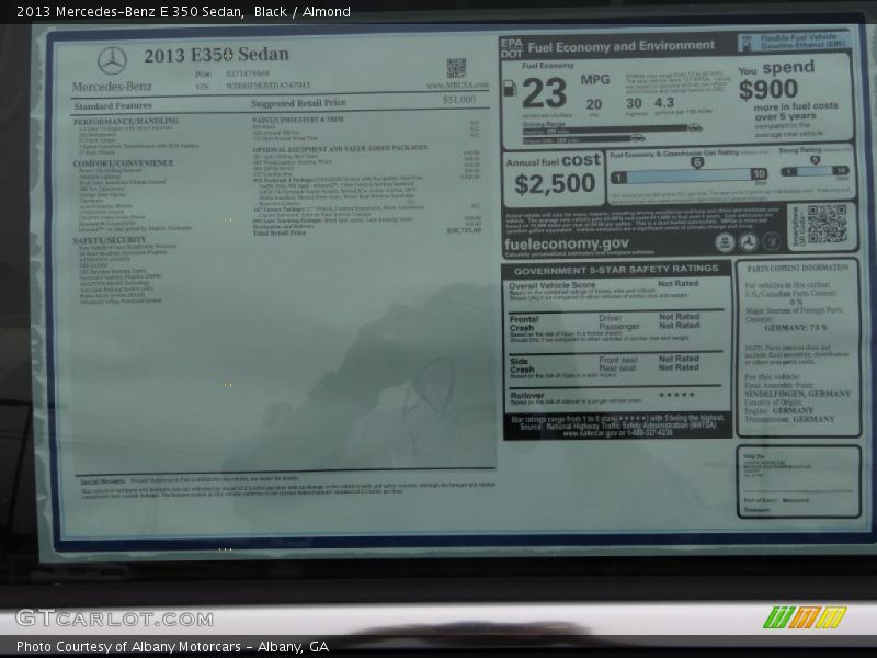 Black / Almond 2013 Mercedes-Benz E 350 Sedan