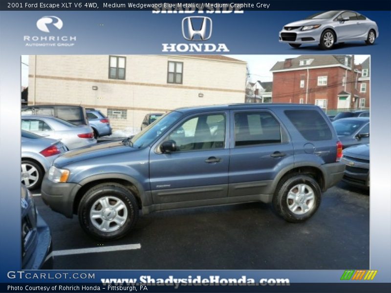 Medium Wedgewood Blue Metallic / Medium Graphite Grey 2001 Ford Escape XLT V6 4WD