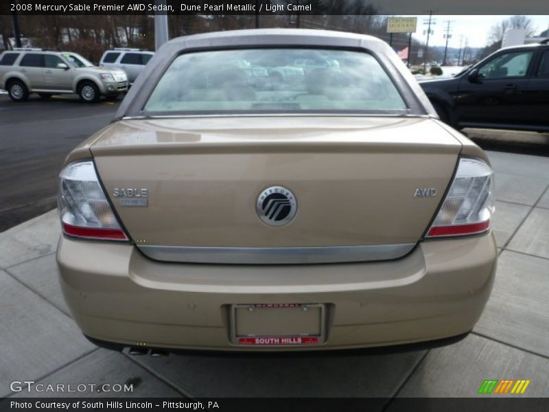 Dune Pearl Metallic / Light Camel 2008 Mercury Sable Premier AWD Sedan