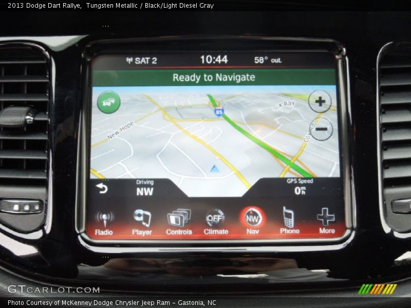 Tungsten Metallic / Black/Light Diesel Gray 2013 Dodge Dart Rallye