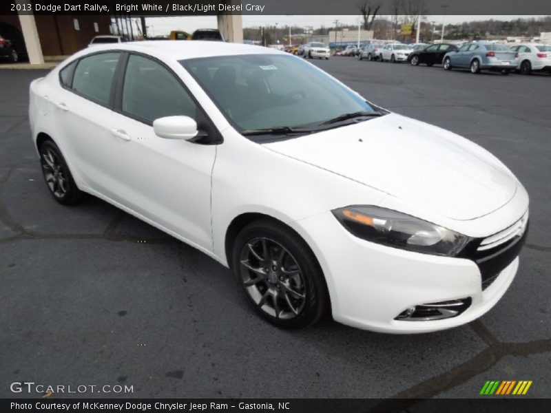 Bright White / Black/Light Diesel Gray 2013 Dodge Dart Rallye