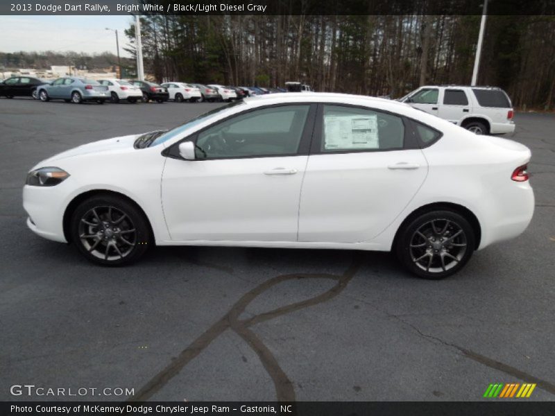 Bright White / Black/Light Diesel Gray 2013 Dodge Dart Rallye