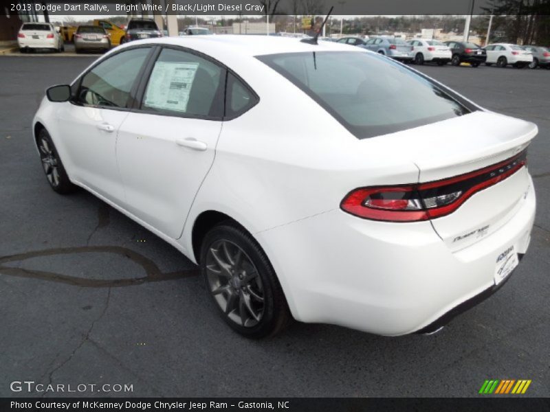 Bright White / Black/Light Diesel Gray 2013 Dodge Dart Rallye