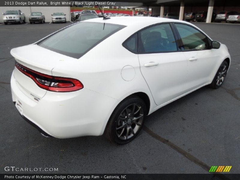 Bright White / Black/Light Diesel Gray 2013 Dodge Dart Rallye