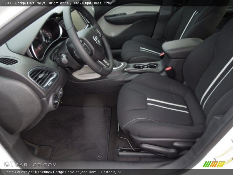 Bright White / Black/Light Diesel Gray 2013 Dodge Dart Rallye
