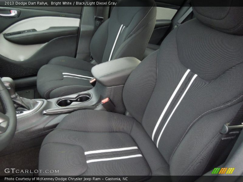 Bright White / Black/Light Diesel Gray 2013 Dodge Dart Rallye